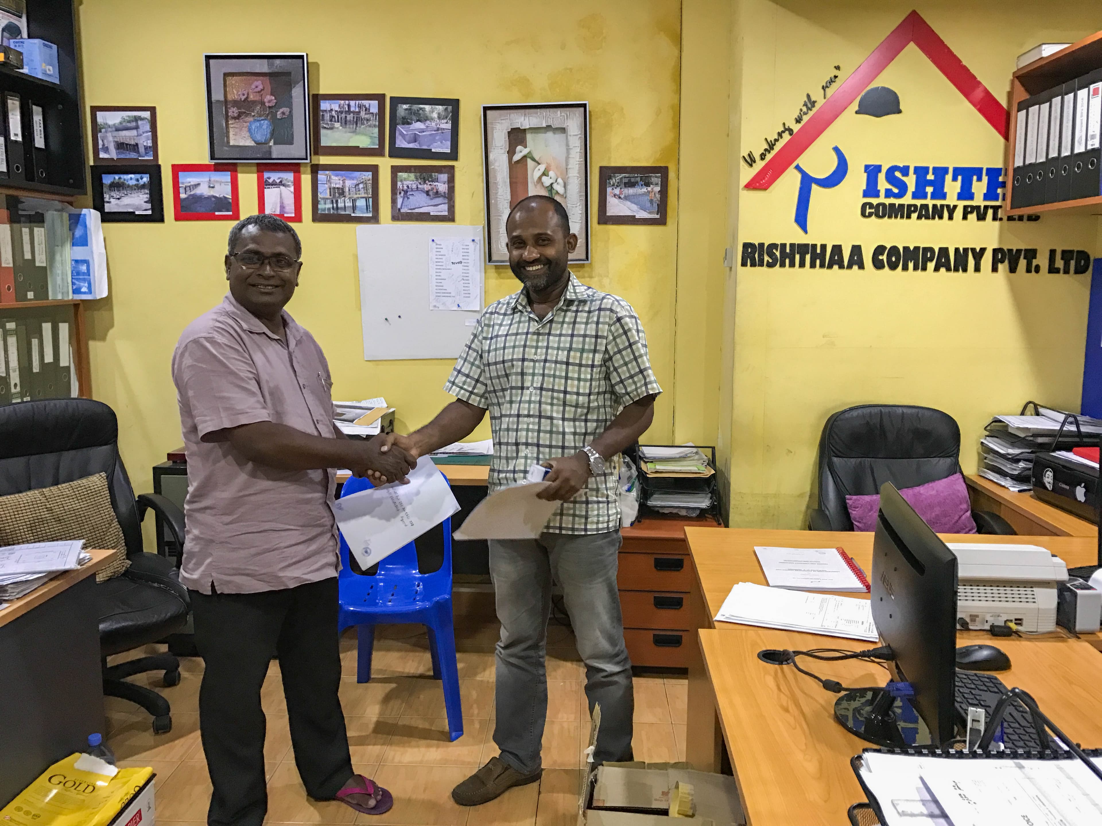 Rishthaa document handover at the office