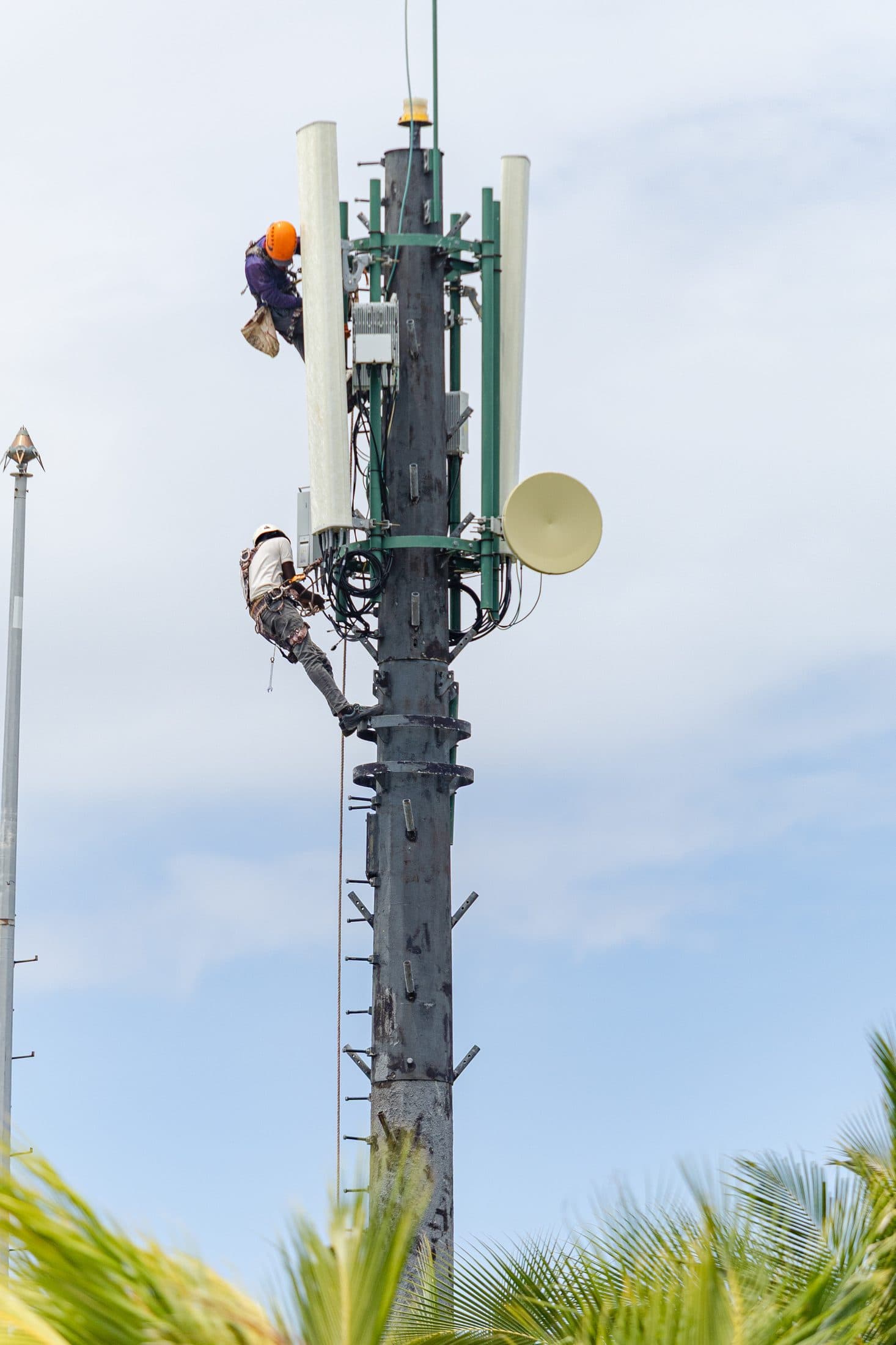 60m Tower Installation & Painting — Dhiraagu